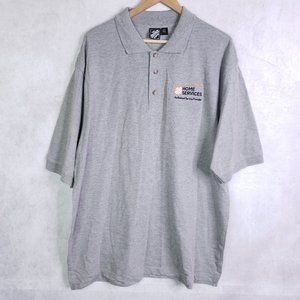 Home Depot Men's XL Gray Knit Employee Polo Shirt, Home Services XLG Cotton